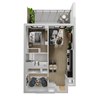 1 Bedroom plus Den A